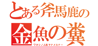 とある斧馬鹿の金魚の糞（ワタシノ人形ヲナメルナー）