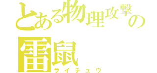 とある物理攻撃の雷鼠（ライチュウ）