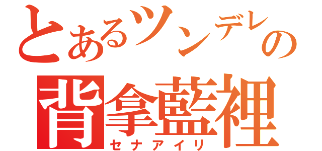 とあるツンデレの背拿藍裡（セナアイリ）