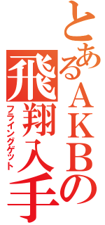 とあるＡＫＢの飛翔入手（フライングゲット）