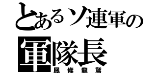 とあるソ連軍の軍隊長（鳳絛龍鵞）