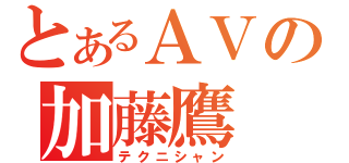 とあるＡＶの加藤鷹（テクニシャン）