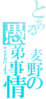 とある 麦野の愚弟事情（マイクロバースト）