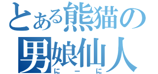 とある熊猫の男娘仙人（にーに）