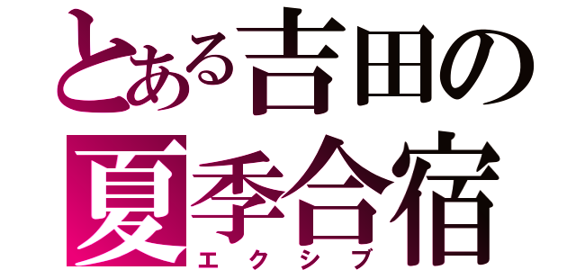 とある吉田の夏季合宿（エクシブ）