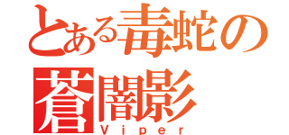 とある毒蛇の蒼闇影（Ｖｉｐｅｒ）