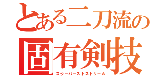 とある二刀流の固有剣技（スターバーストストリーム）