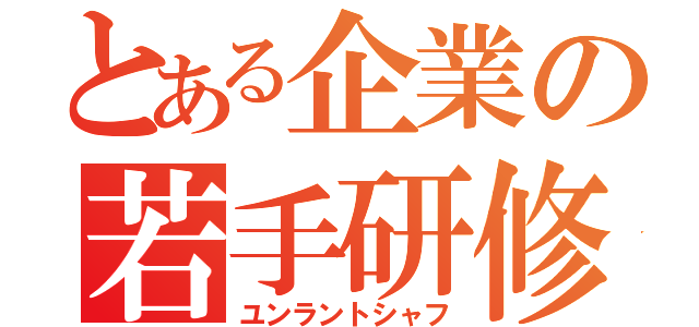 とある企業の若手研修（ユンラントシャフ）