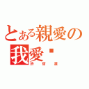 とある親愛の我愛你    （許哲源）