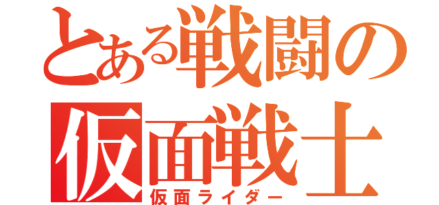 とある戦闘の仮面戦士（仮面ライダー）