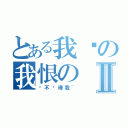 とある我爱の我恨のⅡ（你不懂得我~）