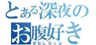 とある深夜のお腹好き（がむしろっぷ）