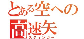 とある空への高速矢（スティンガー）