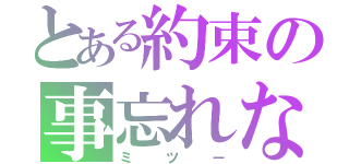 とある約束の事忘れないで（ミツー）