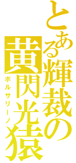 とある輝裁の黄閃光猿（ボルサリーノ）