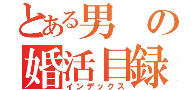 とある男の婚活目録（インデックス）