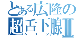 とある広隆の超舌下腺Ⅱ（ムチン）