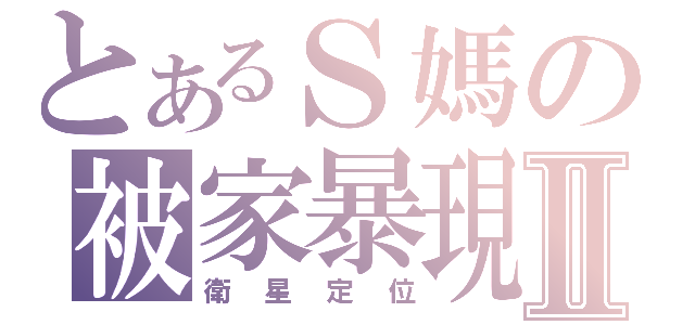 とあるＳ媽の被家暴現場Ⅱ（衛星定位）