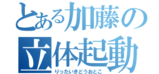 とある加藤の立体起動男（りったいきどうおとこ）