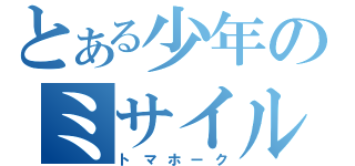 とある少年のミサイル（トマホーク）