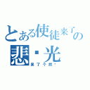 とある使徒来了の悲剧光（果了个然啊）