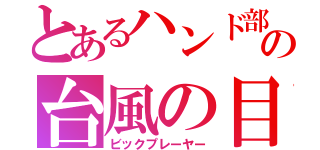 とあるハンド部の台風の目（ビックプレーヤー）