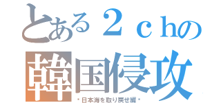 とある２ｃｈの韓国侵攻（〜日本海を取り戻せ編〜）