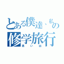 とある僕達、私達の修学旅行（思い出）