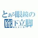 とある眼鏡の廊下立脚（消えない罰）