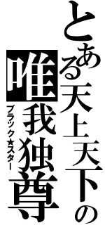 とある天上天下の唯我独尊（ブラック★スター）