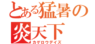 とある猛暑の炎天下（カゲロウデイズ）