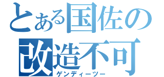 とある国佐の改造不可（ゲンディーツー）