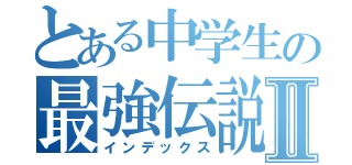 とある中学生の最強伝説Ⅱ（インデックス）