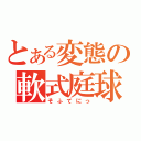 とある変態の軟式庭球（そふてにっ）