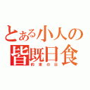 とある小人の皆既日食（約束の日）