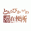 とあるぴかりんの滞在便所（お腹痛いの～（＊￣ー￣））