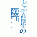 とある高校生の怒り（自分に）