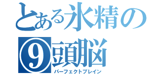 とある氷精の⑨頭脳（パーフェクトブレイン）