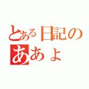 とある日記のああょ（）