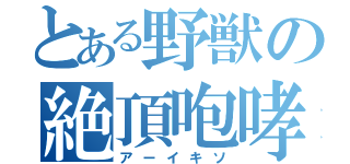 とある野獣の絶頂咆哮（アーイキソ）