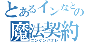 とあるインなとかの魔法契約（ニンゲンバナレ）