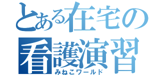 とある在宅の看護演習（みねこワールド）