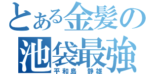 とある金髪の池袋最強（平和島　静雄）