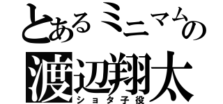 とあるミニマムの渡辺翔太（ショタ子役）