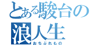 とある駿台の浪人生（おちぶれもの）