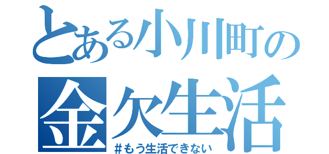 とある小川町の金欠生活（＃もう生活できない）