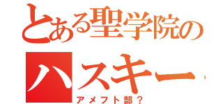 とある聖学院のハスキーズ（アメフト部？）