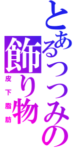 とあるつつみの飾り物（皮下脂肪）