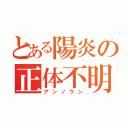 とある陽炎の正体不明（アンノウン）