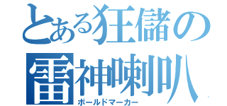 とある狂儲の雷神喇叭（ボールドマーカー ）